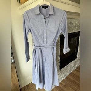J. Crew Chambray Dress Midi Sz 0